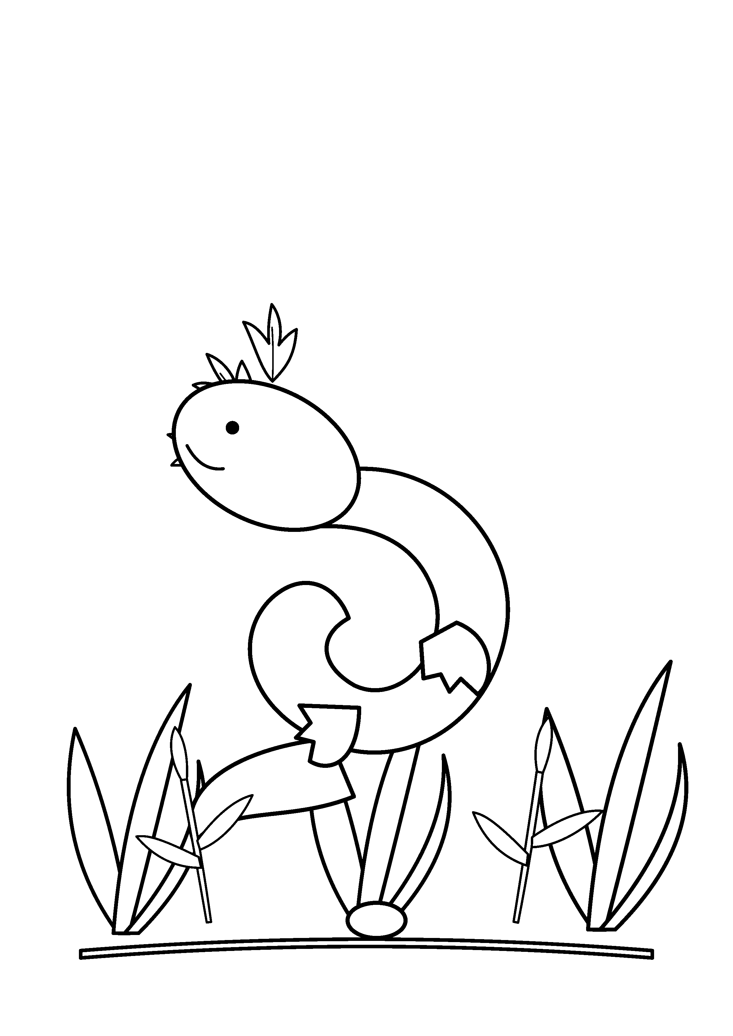 An axolotl sits among tall aquatic plants.