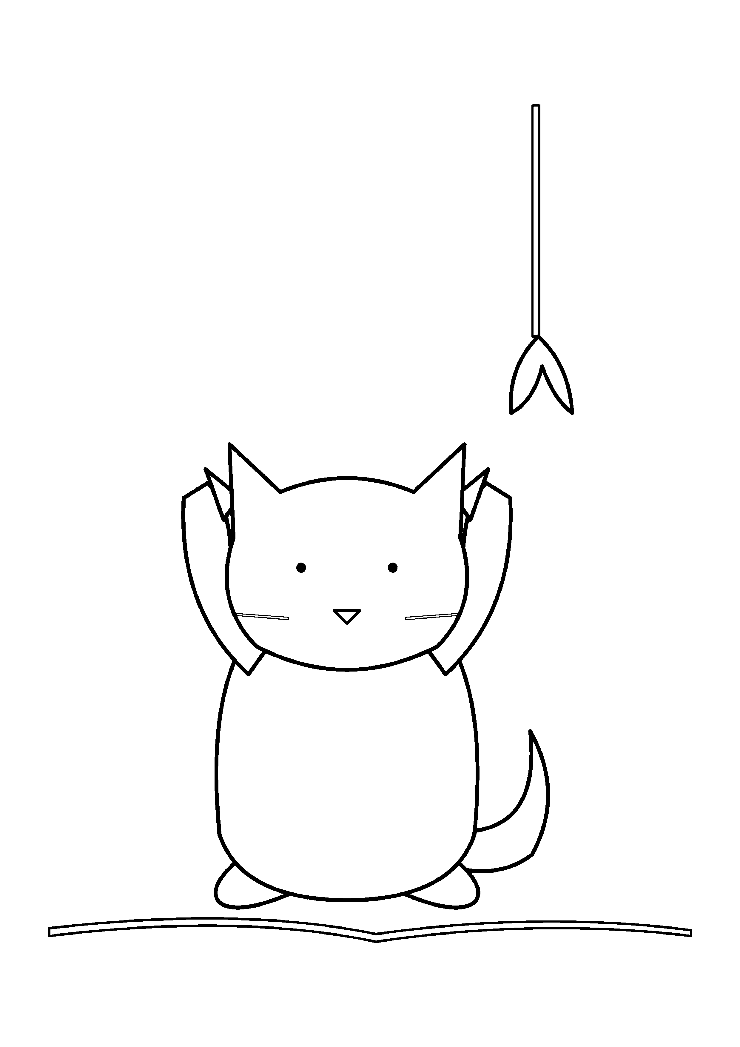 An upright cat reaches both front paws toward a dangling feather toy.