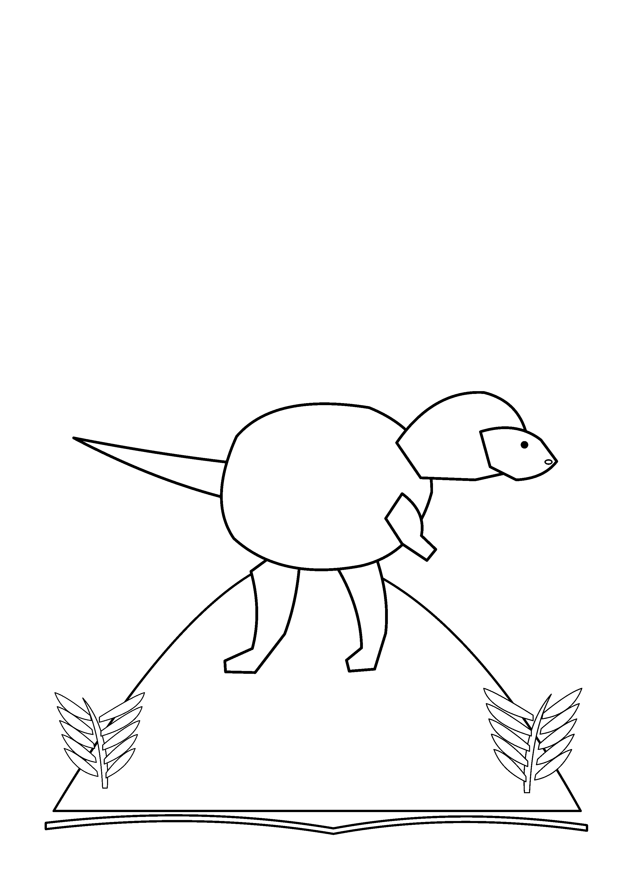 A dome-headed Pachycephalosaurus stands on a grassy hill.