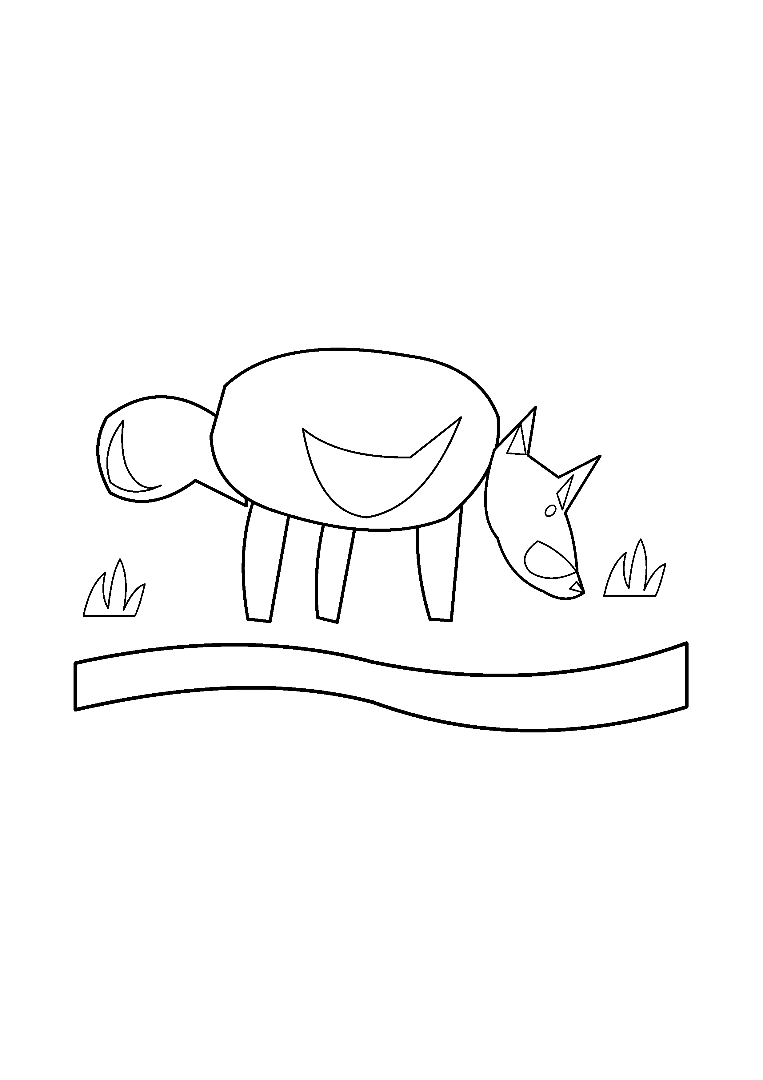 A fox lowers its muzzle toward a winding woodland brook.