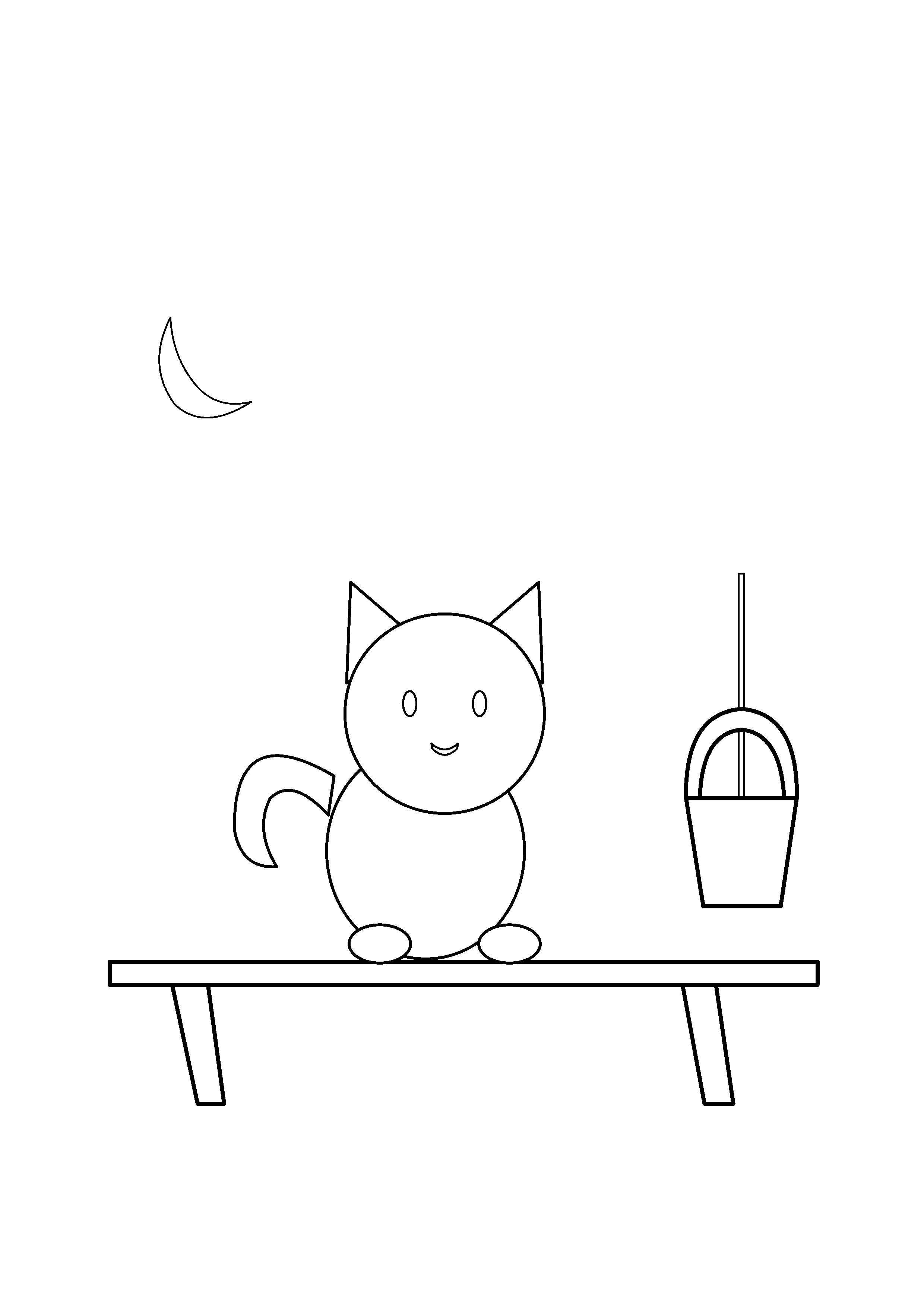 A Halloween cat perches on a fence beside a hanging lantern.