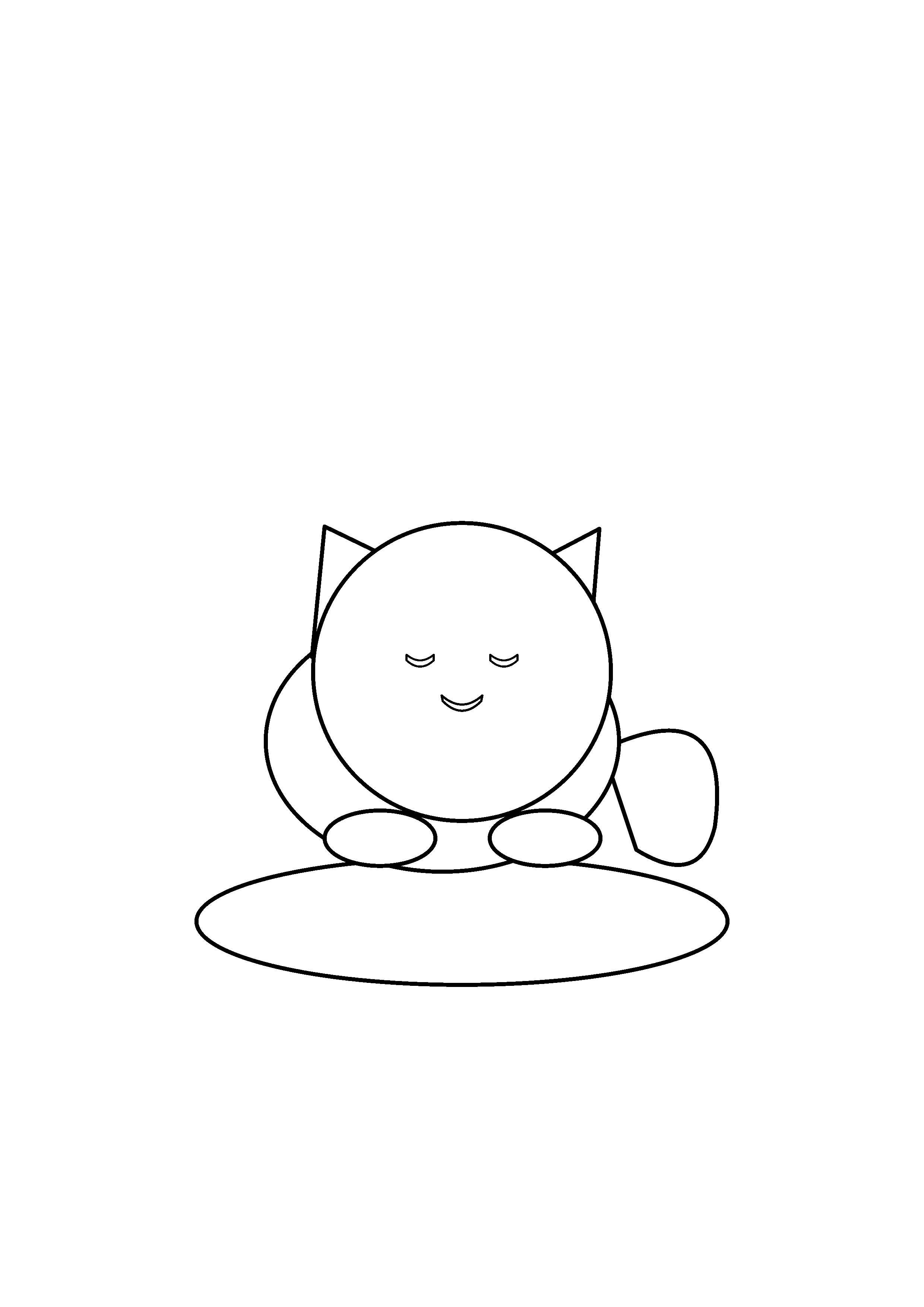 A curled Shiba dog sleeps on a soft round cushion.