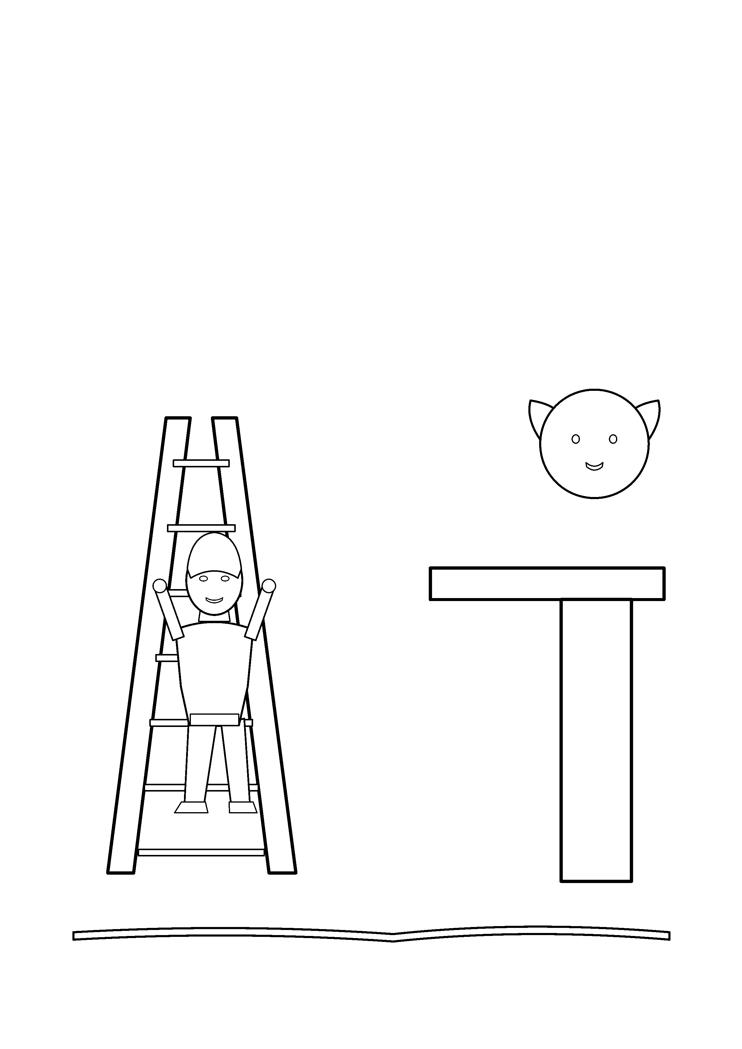 A hero climbs a ladder to reach a puppy on a ledge.